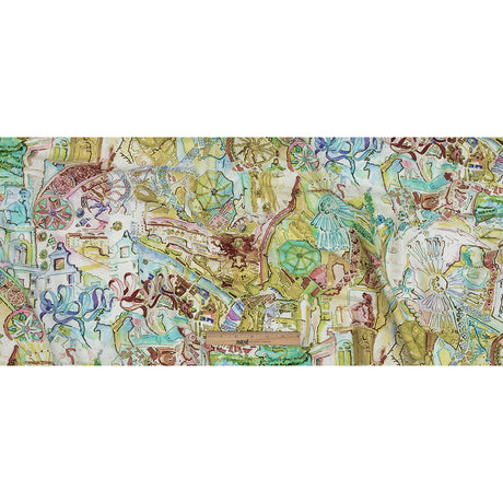 Mood Exclusive Watercolor Village Stretch Cotton Poplin