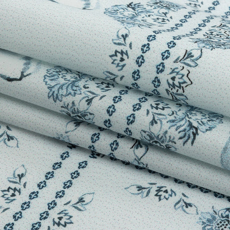 Mood Exclusive Sky Blue Busts of Antiquity Stretch Cotton Poplin