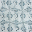 Mood Exclusive Sky Blue Busts of Antiquity Stretch Cotton Poplin