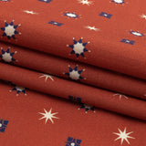 Mood Exclusive Orange Stars n’ Squares Stretch Cotton Poplin
