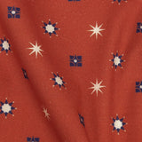 Mood Exclusive Orange Stars n’ Squares Stretch Cotton Poplin
