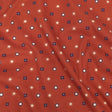 Mood Exclusive Orange Stars n’ Squares Stretch Cotton Poplin