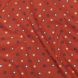 Mood Exclusive Orange Stars n’ Squares Stretch Cotton Poplin