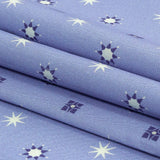 Mood Exclusive Periwinkle Stars n’ Squares Stretch Cotton Poplin