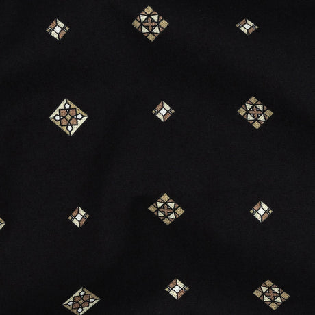 Mood Exclusive Black Geometric Gems Stretch Cotton Poplin