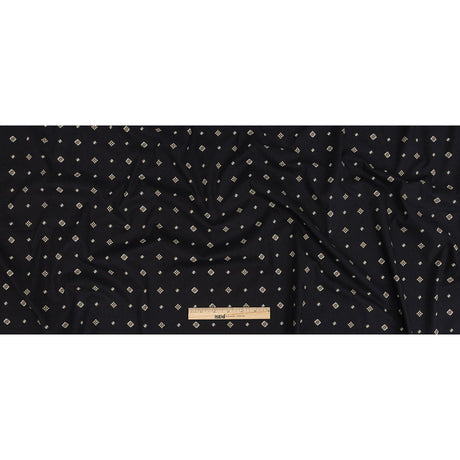 Mood Exclusive Black Geometric Gems Stretch Cotton Poplin