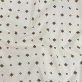 Mood Exclusive Off-White Geometric Gems Stretch Cotton Poplin