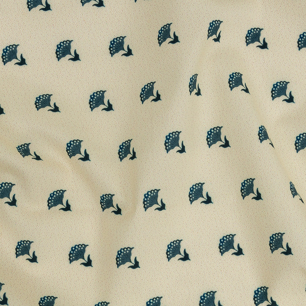 Mood Exclusive Impala Floral Fans Stretch Cotton Poplin