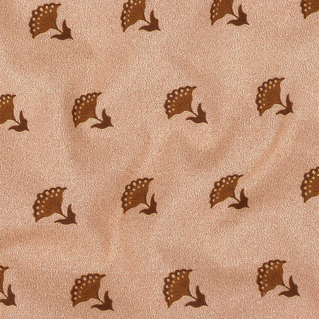 Mood Exclusive Creamcicle Fanned Florals Stretch Cotton Poplin