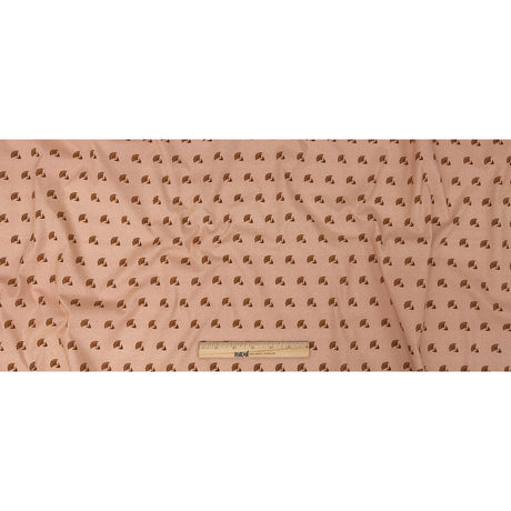 Mood Exclusive Creamcicle Fanned Florals Stretch Cotton Poplin
