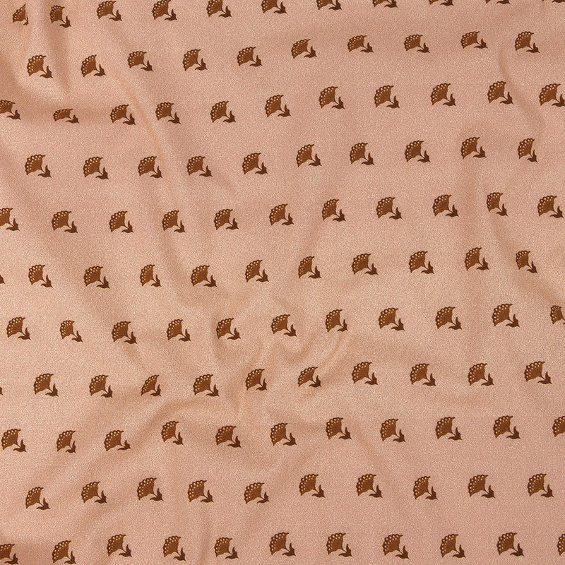 Mood Exclusive Creamcicle Fanned Florals Stretch Cotton Poplin