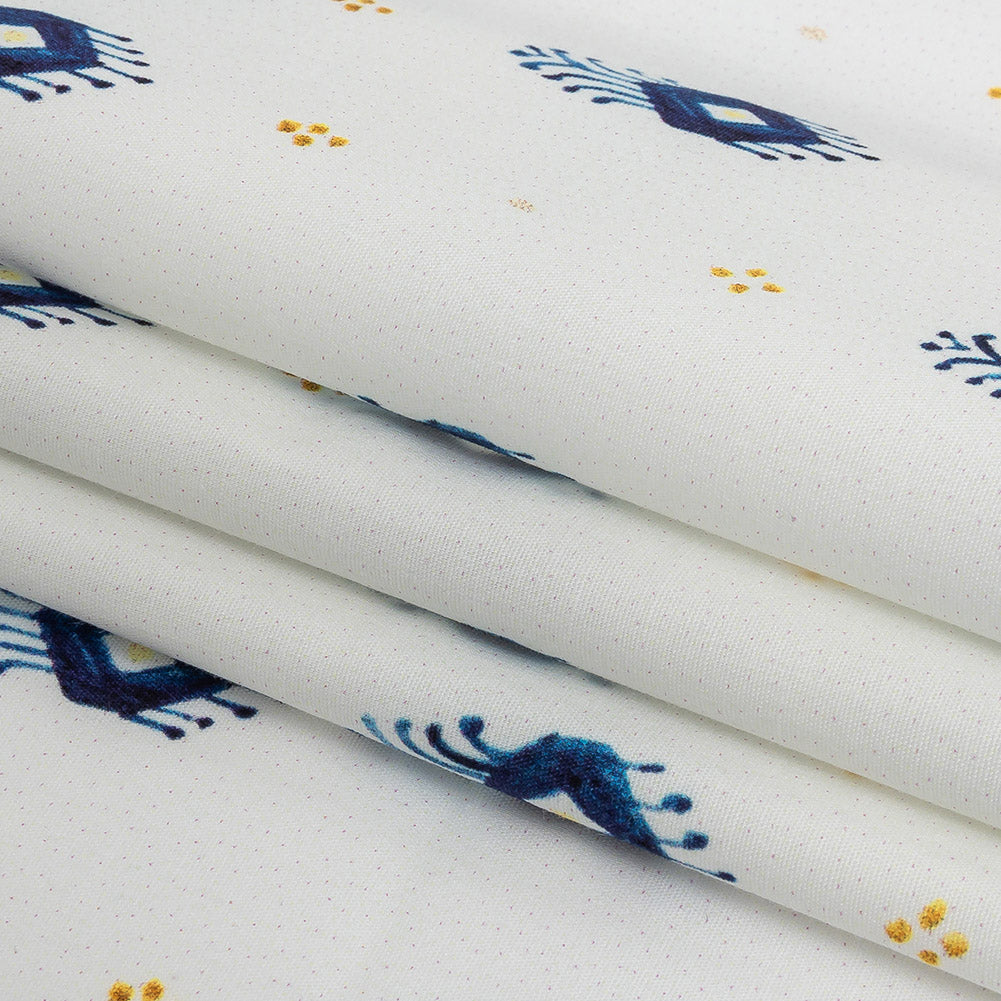 Mood Exclusive White Evil Eye Stretch Cotton Poplin