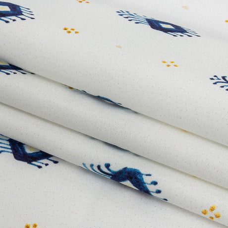 Mood Exclusive White Evil Eye Stretch Cotton Poplin