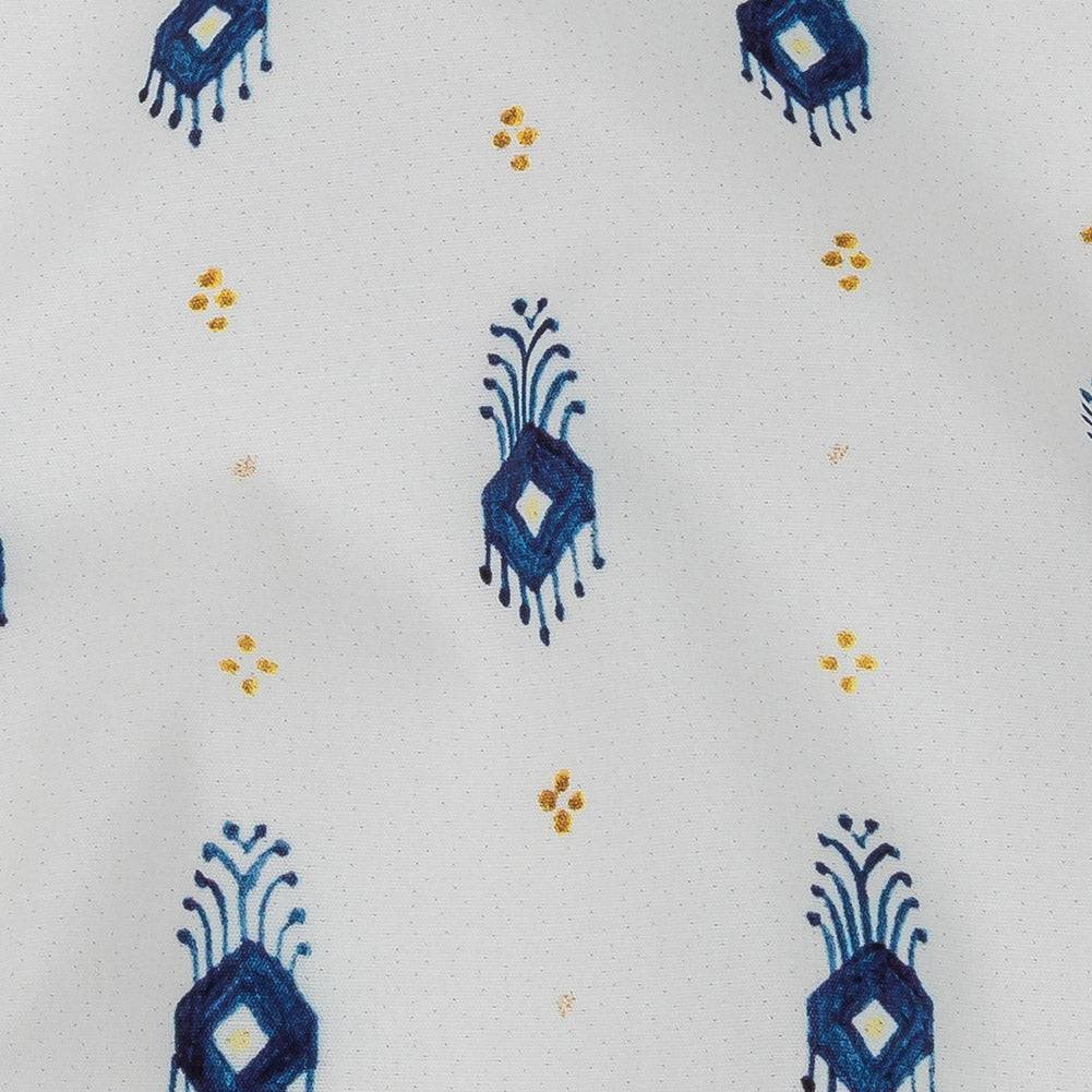 Mood Exclusive White Evil Eye Stretch Cotton Poplin