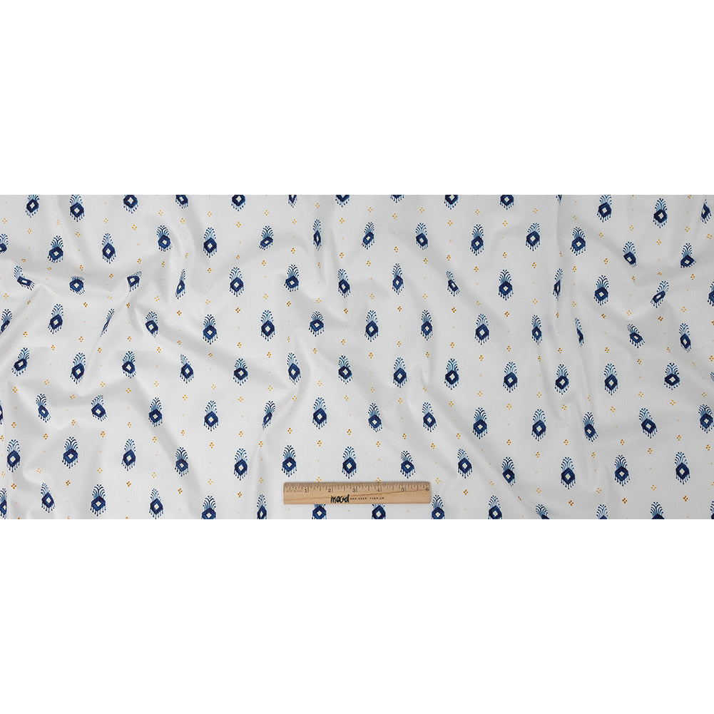 Mood Exclusive White Evil Eye Stretch Cotton Poplin