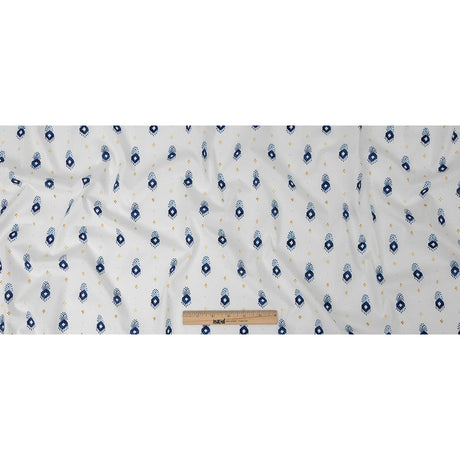 Mood Exclusive White Evil Eye Stretch Cotton Poplin