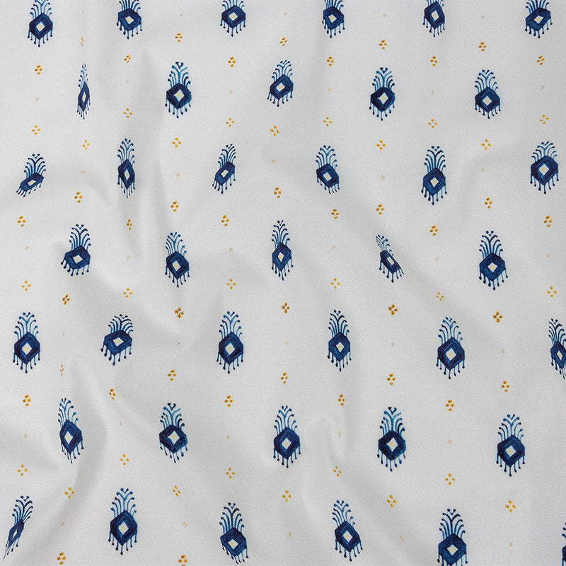 Mood Exclusive White Evil Eye Stretch Cotton Poplin