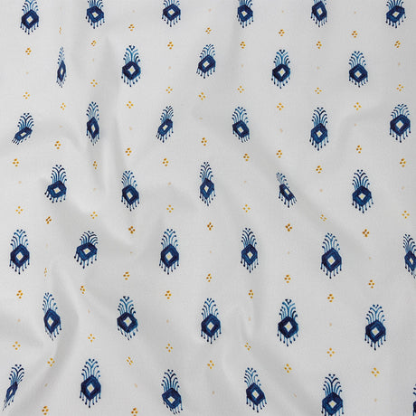 Mood Exclusive White Evil Eye Stretch Cotton Poplin
