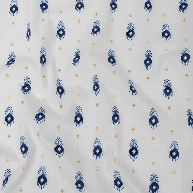 Mood Exclusive White Evil Eye Stretch Cotton Poplin