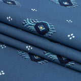 Mood Exclusive Dusty Blue Evil Eye Stretch Cotton Poplin