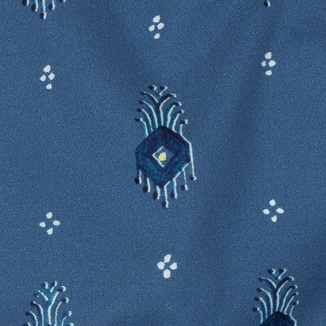 Mood Exclusive Dusty Blue Evil Eye Stretch Cotton Poplin
