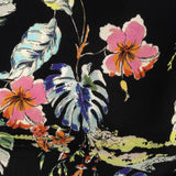 Mood Exclusive Black Hibiscus Haven Cotton Voile