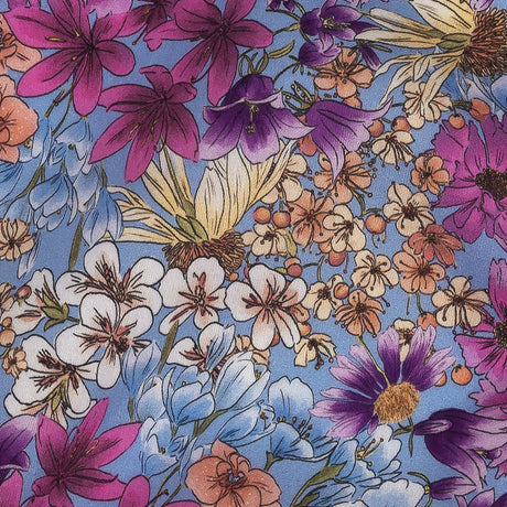 Mood Exclusive Periwinkle Patchwork Perennials Cotton Voile