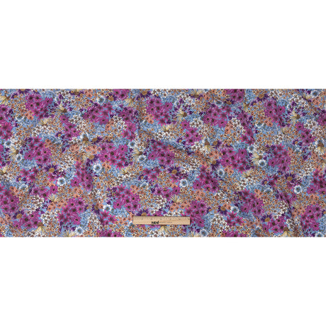 Mood Exclusive Periwinkle Patchwork Perennials Cotton Voile