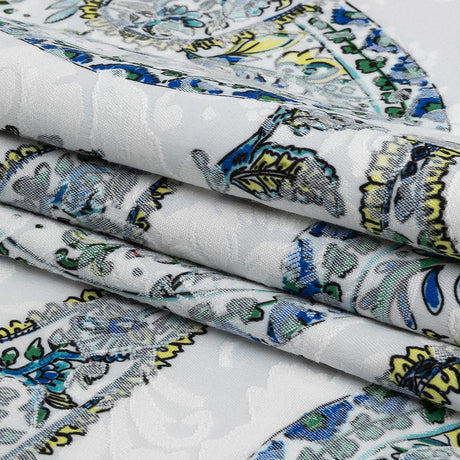 Stretch Floral Jacquard Print - Blue Paisley - Mood Exclusive Stratagem Sophistication