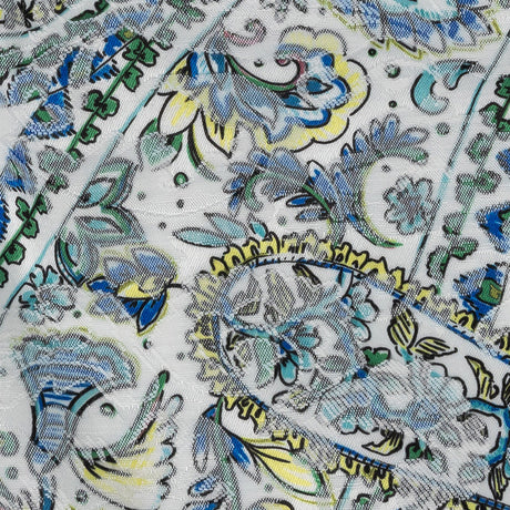 Stretch Floral Jacquard Print - Blue Paisley - Mood Exclusive Stratagem Sophistication