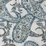 Stretch Floral Jacquard Print - Blue Paisley - Mood Exclusive Stratagem Sophistication