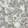 Stretch Floral Jacquard Print - Navy and White Paisley - Mood Exclusive Grandiose Gems