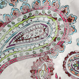 Stretch Floral Jacquard Print - Pink Parfait and White Paisley - Mood Exclusive Grandiose Gems