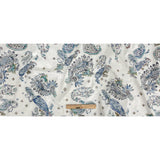 Stretch Floral Jacquard Print - Navy Paisley - Mood Exclusive Memorable Motifs