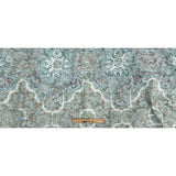 Stretch Floral Jacquard Print - Turquoise and Orange Ornate Medallions - Mood Exclusive Interlocking Configurations