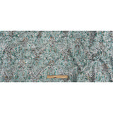 Stretch Floral Jacquard Print - Turquoise and Orange Ornate Paisley - Mood Exclusive Baroque Embellishments