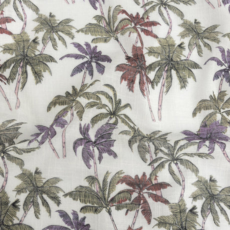 Mood Exclusive Purple and Red Casual Coronation Cotton and Viscose Gauze