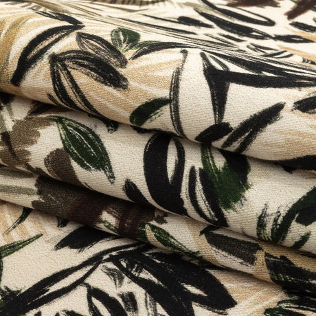 Mood Exclusive Ivory Take It or Leaf It Stretch Brushed Cotton Twill
