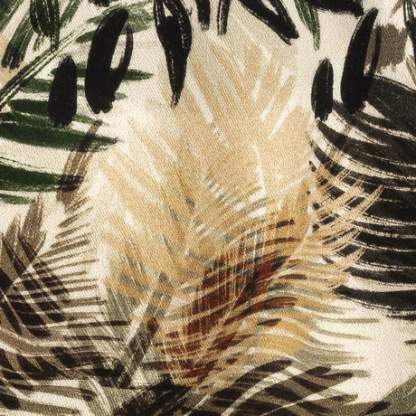 Mood Exclusive Ivory Take It or Leaf It Stretch Brushed Cotton Twill
