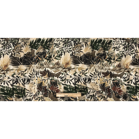 Mood Exclusive Ivory Take It or Leaf It Stretch Brushed Cotton Twill