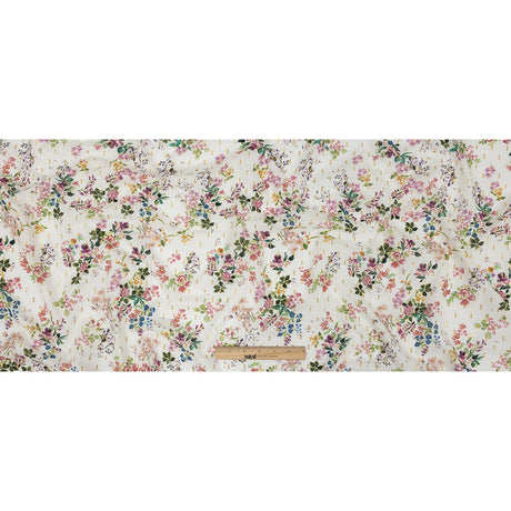 Cotton Voile Print with Metallic Dots - Off-White Floral - Mood Exclusive April Awakening