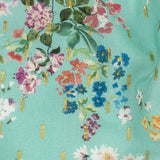Cotton Voile Print with Metallic Dots - Seafoam Floral - Mood Exclusive April Awakening