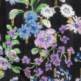 Cotton Voile Print with Metallic Dots - Black Floral - Mood Exclusive Celestial Serendipity