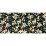 Cotton Voile Print with Metallic Dots - Black and Pink Floral - Mood Exclusive Bewitching Bliss