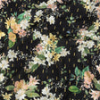 Cotton Voile Print with Metallic Dots - Black and Pink Floral - Mood Exclusive Bewitching Bliss