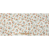 Stretch Cotton Twill Print - White and Orange Floral - Mood Exclusive Incandescent Waltz