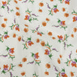 Stretch Cotton Twill Print - White and Orange Floral - Mood Exclusive Incandescent Waltz
