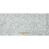 Stretch Cotton Twill Print - Ivory and Pale Blue Floral - Mood Exclusive Freesia Flock