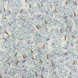 Stretch Cotton Twill Print - Ivory and Pale Blue Floral - Mood Exclusive Freesia Flock