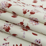Stretch Cotton Twill Print - Rust and White Dandelion Floral - Mood Exclusive Feeling Dandy